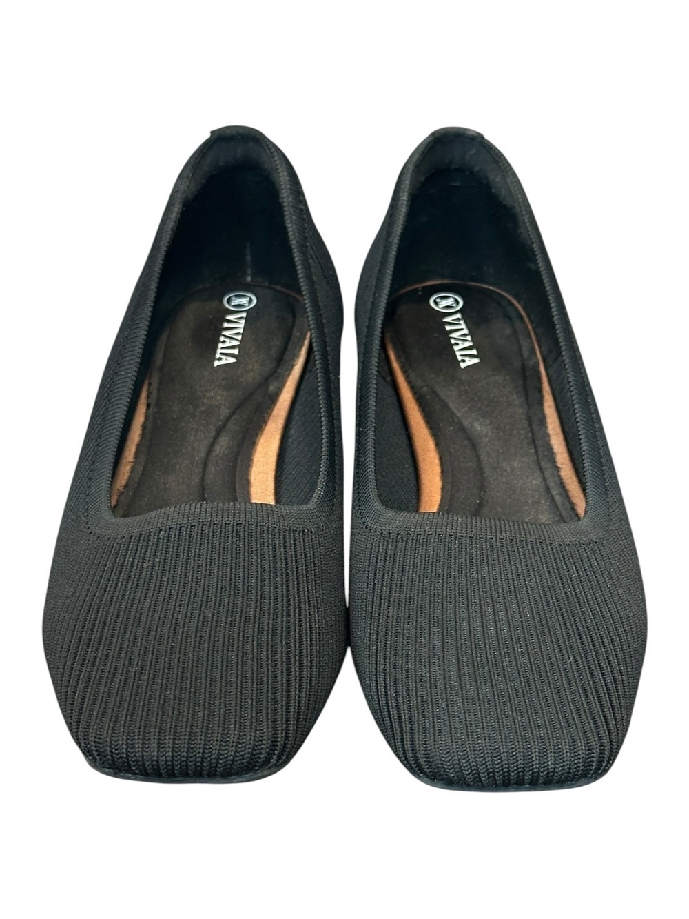 VIVAIA Megan Square-Toe Woven Chunky Block Heels Black Women’s US9/EU40 $179 - Picture 5 of 7